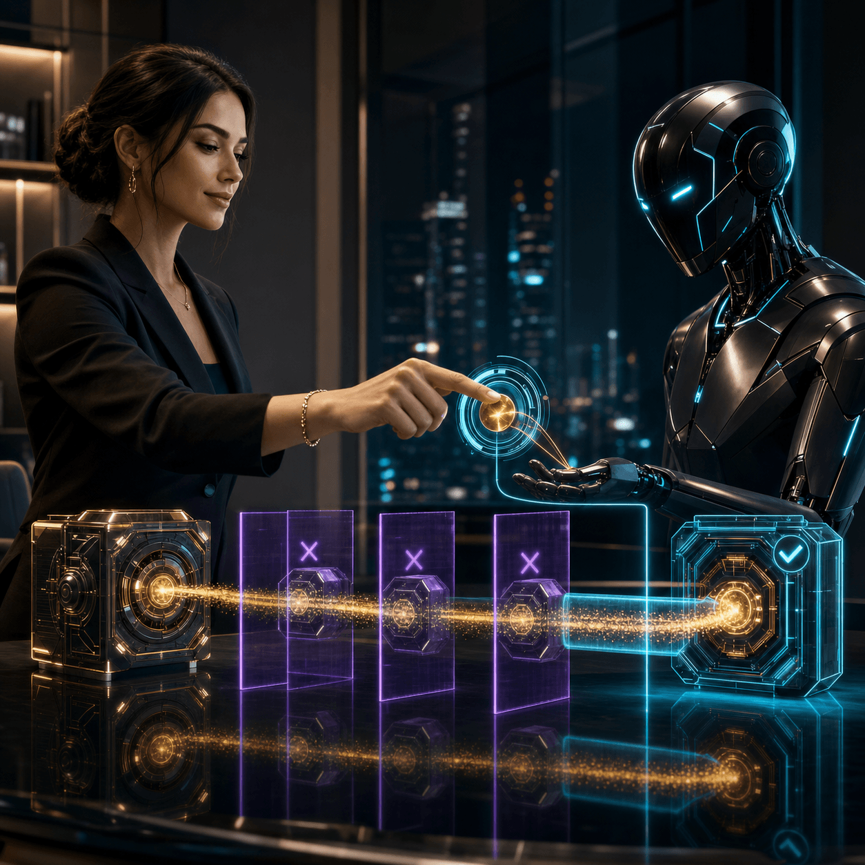 Transfer money with TaskFence-controlled Ai autonomy